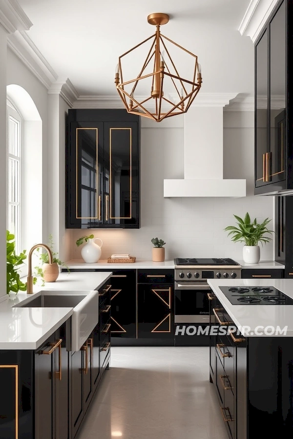 Glamorous Art Deco Scandinavian Kitchen