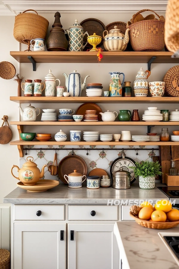 Global Journey Through Boho Relics in Kitchen