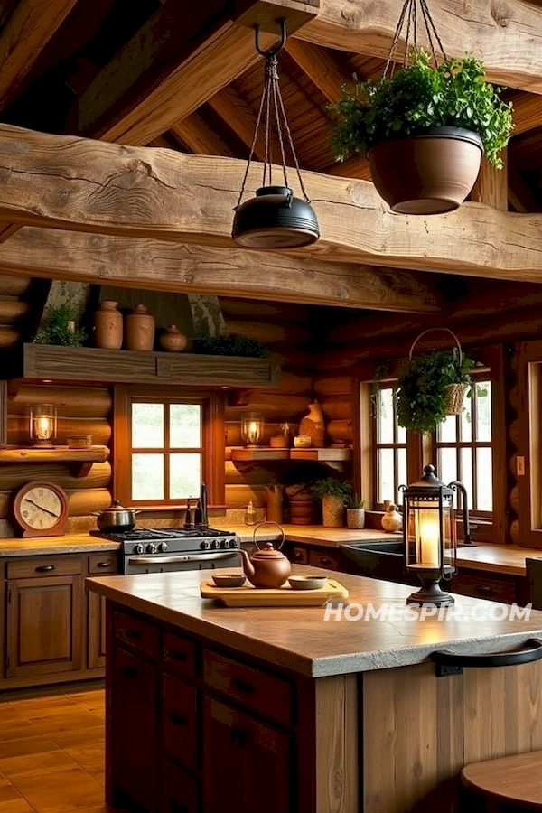 Handcrafted Accents in Rustic Kitchen