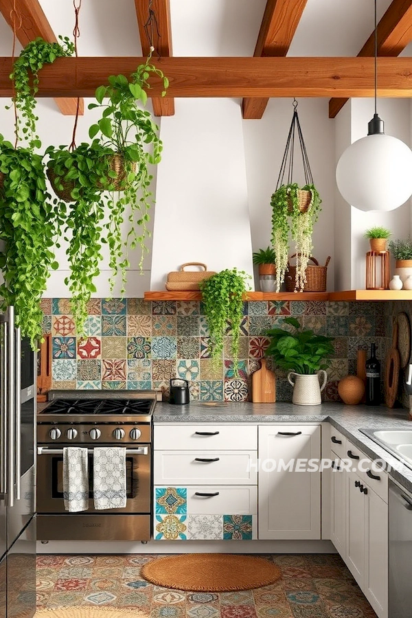 Hanging Greenery in Bohemian Space