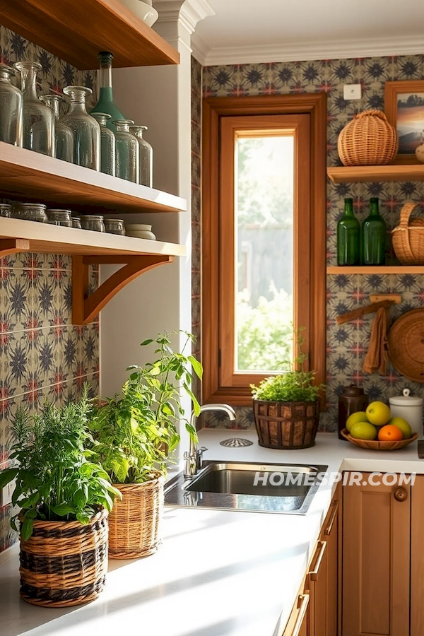 Herb-Filled Boho Kitchen Nook