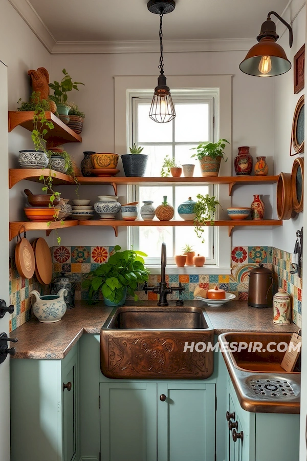 Herb Garden and Open Shelving Ideas