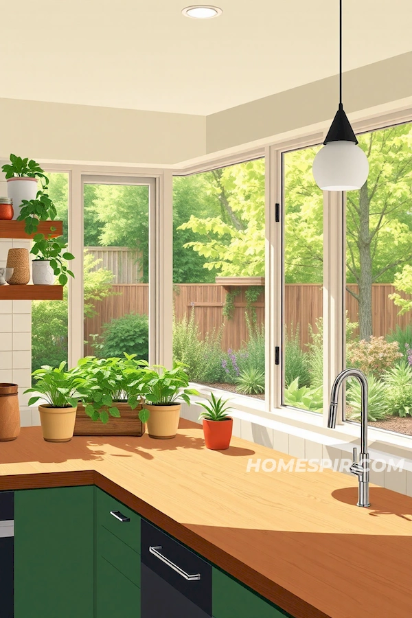 Indoor Herb Garden in Modern Kitchen