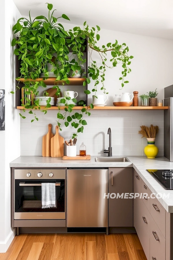 Indoor Plants Enhance a Sustainable Studio Kitchen