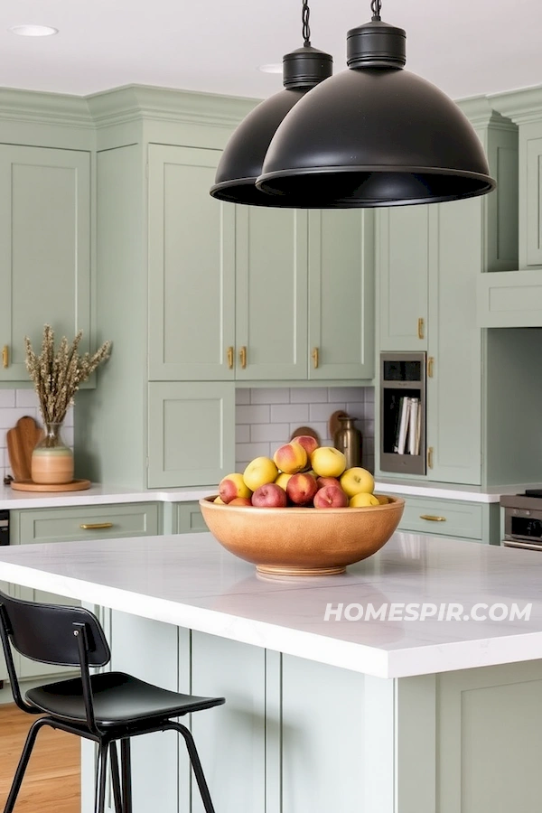 Industrial Bar Stools and Marble Counter Elegance