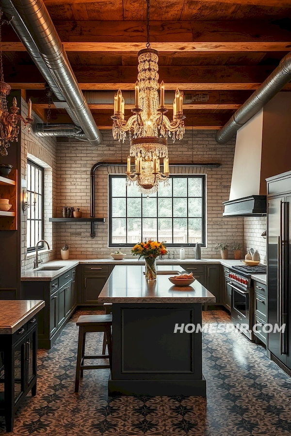 Industrial Chic Kitchen with Elegance