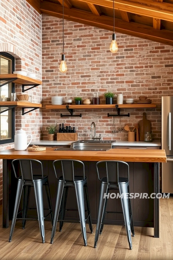 Industrial Rustic Log Kitchen Style