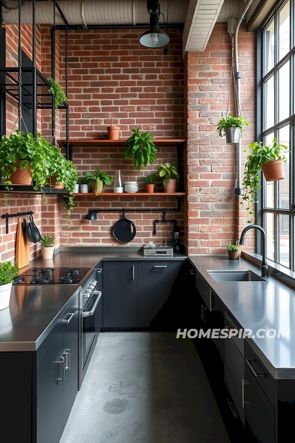 Industrial Studio Kitchen with Urban Vibe