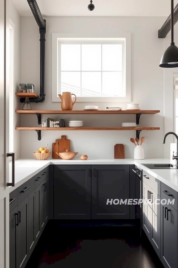 Industrial Touches in a Bright Kitchen Space