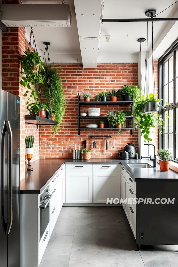 Industrial Urban Oasis Kitchen Design