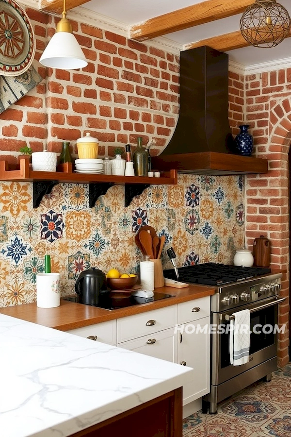 Intricate Tile Patterns Bohemian Kitchen