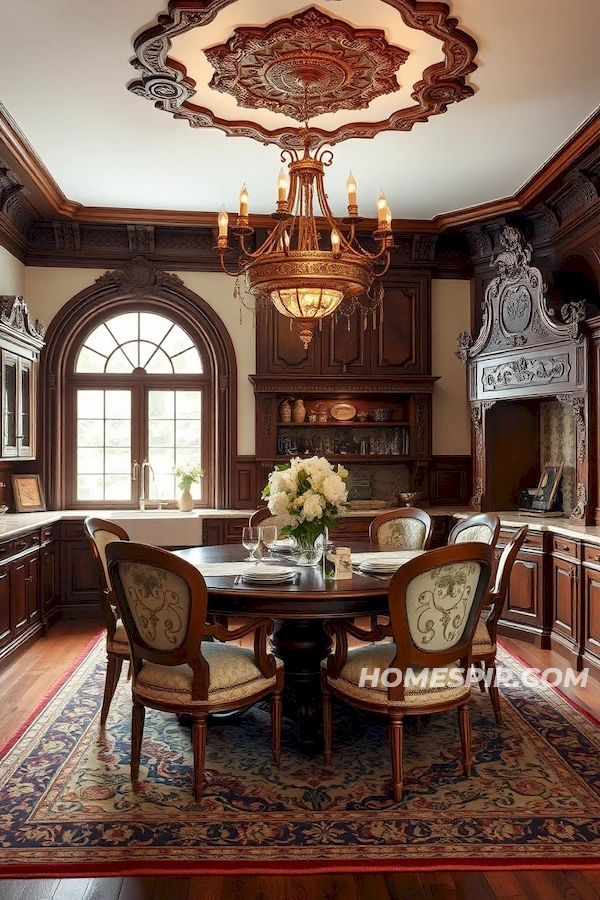 Intricate Woodwork in Victorian Kitchen