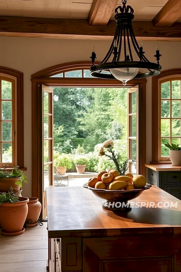 Inviting French Kitchen with Garden Inspirations