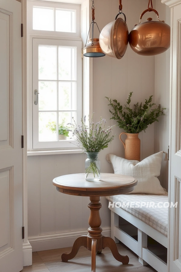 Inviting French Kitchen with Soft Linen