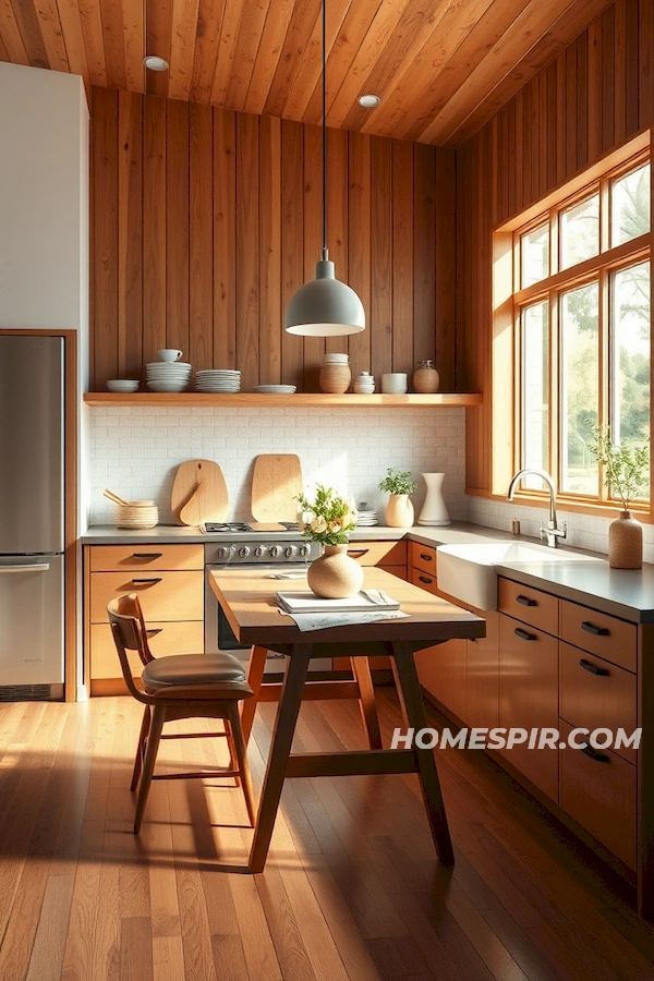 Inviting Kitchen with Natural Wood Elements