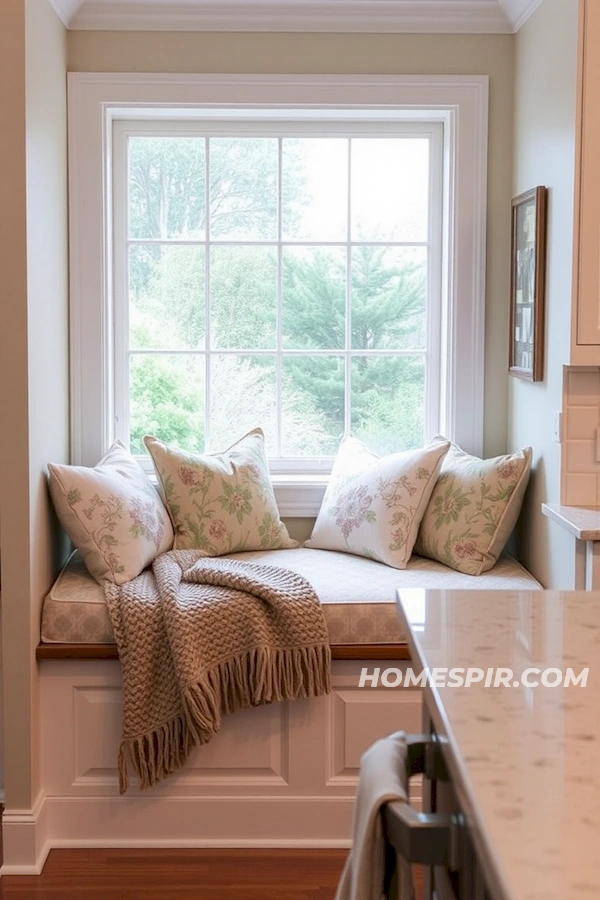 Inviting Nook with Knitted Blanket Touch