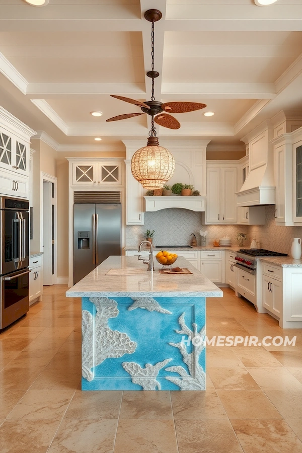 Island Vacation Aesthetics in Nautical Kitchen