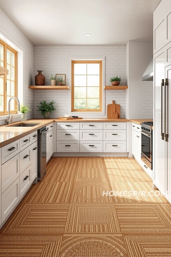 Japanese Tatami Inspired Kitchen Flooring