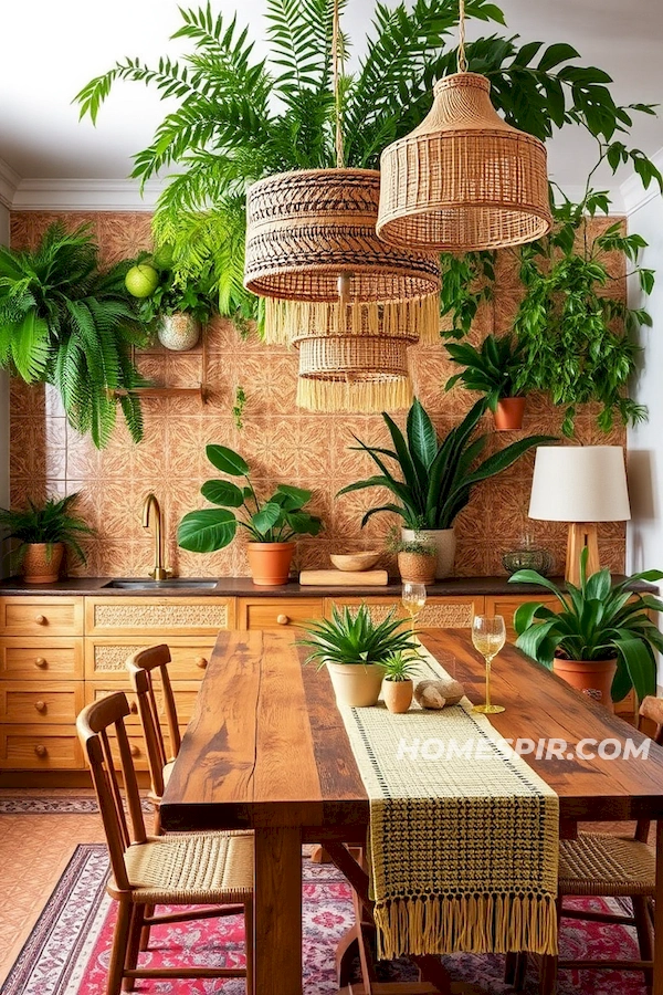 Jungle Themed Boho Kitchen