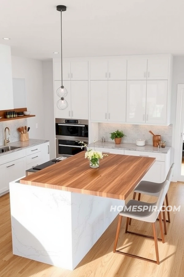 Kitchen Island with Extendable Dining Space