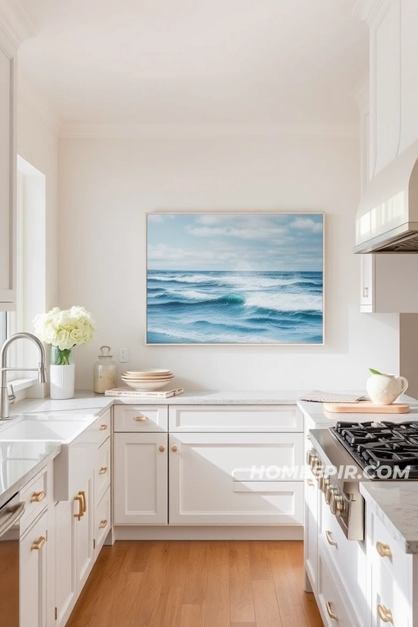 Large Seascape Painting as Kitchen Focal