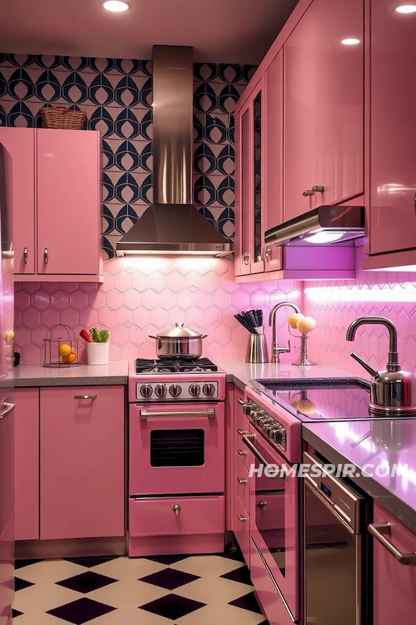 LED-Lit Backsplash for Electric Eclectic Design