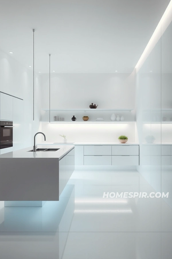 Levitating Elements in Modern Minimalist Kitchens