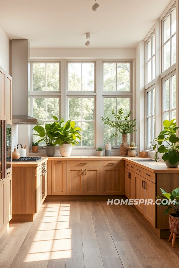 Light Oak Floor and Earth-Toned Cabinets Featured