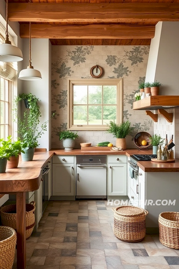 Live-Edge Wood and Earth Tones in Eclectic Kitchens