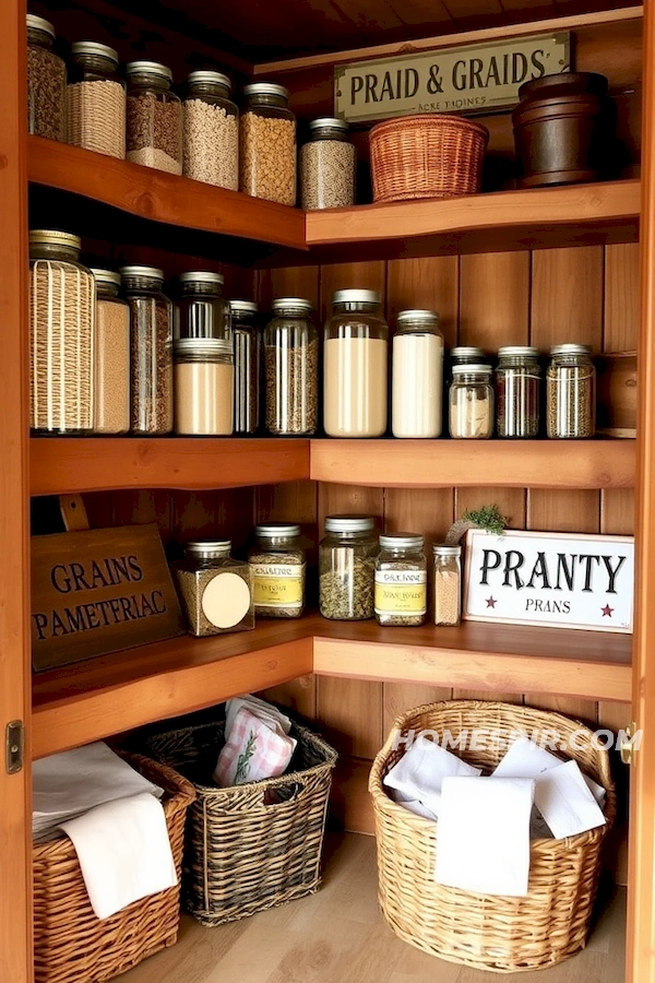 Log Cabin Pantry with Rustic Charm