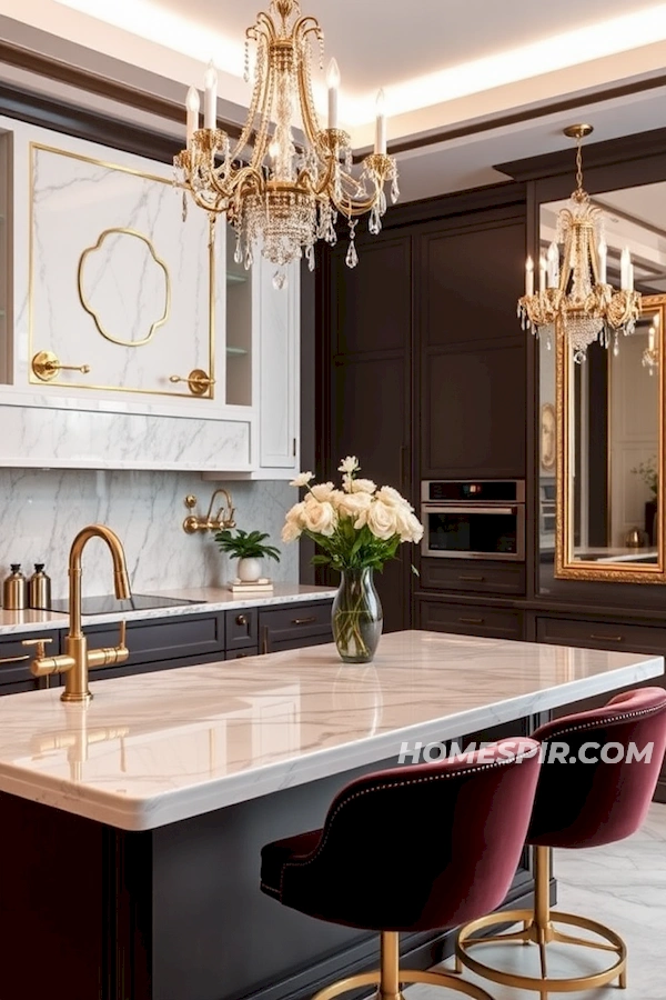 Luxurious Elements in Glamorous Studio Kitchen