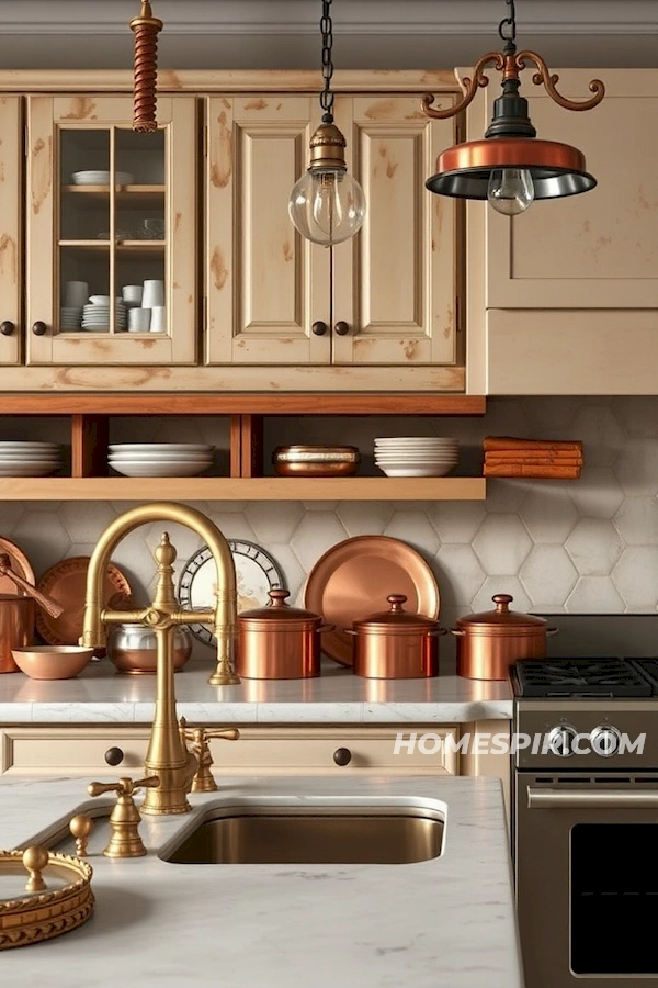 Luxurious Vintage Kitchen Metal Fusion