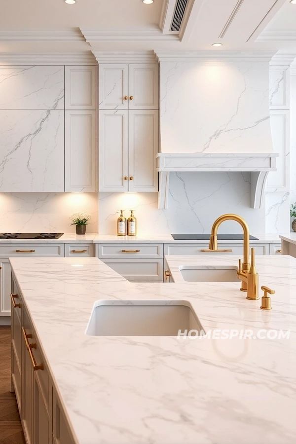 Luxury Kitchen Marble and Gold Elegance