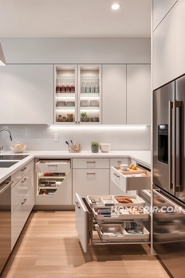 Luxury Kitchen with Smart Storage Systems