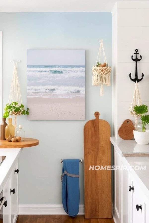 Macrame Planters Adding Coastal Flair to Kitchen