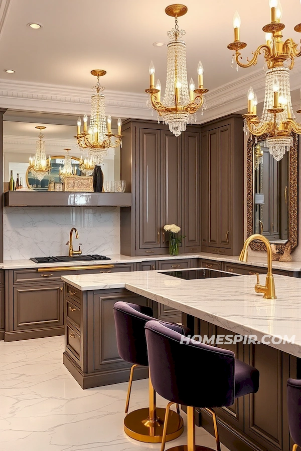 Marble and Gold in Studio Kitchen