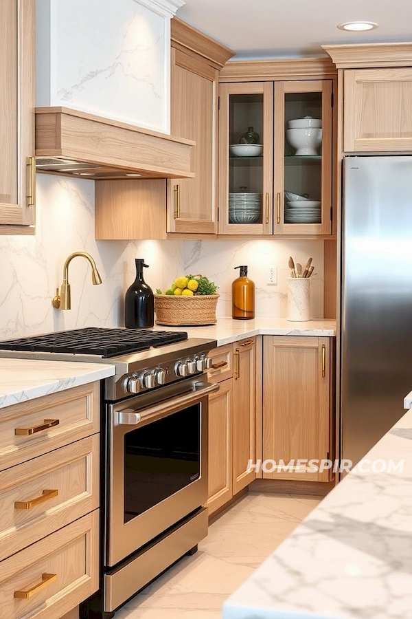 Marble and Steel Modern Kitchen Ambiance