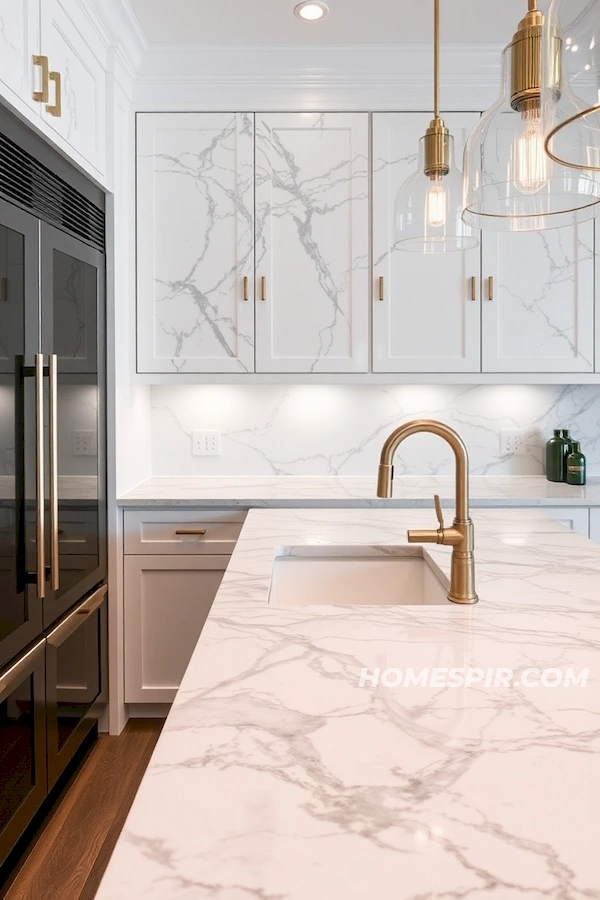 Marble Countertops in Luxurious Art Deco Style