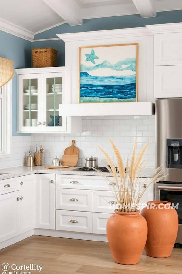 Marine Themed Kitchen with Soft Blue Palette