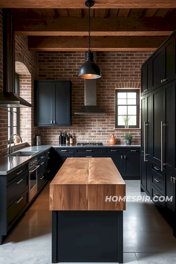 Matte Black Cabinets for Chic Minimalist Look