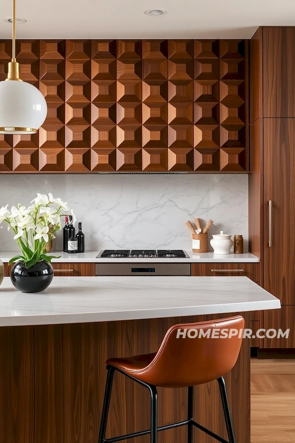 Mid-Century Kitchen Textures and Elegance