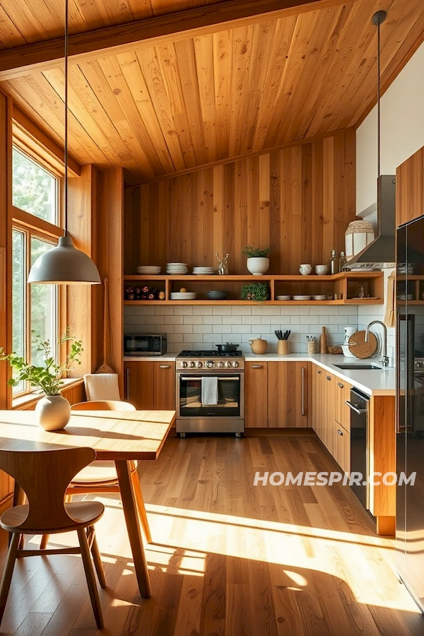 Mid-Century Kitchen with Wooden Accents