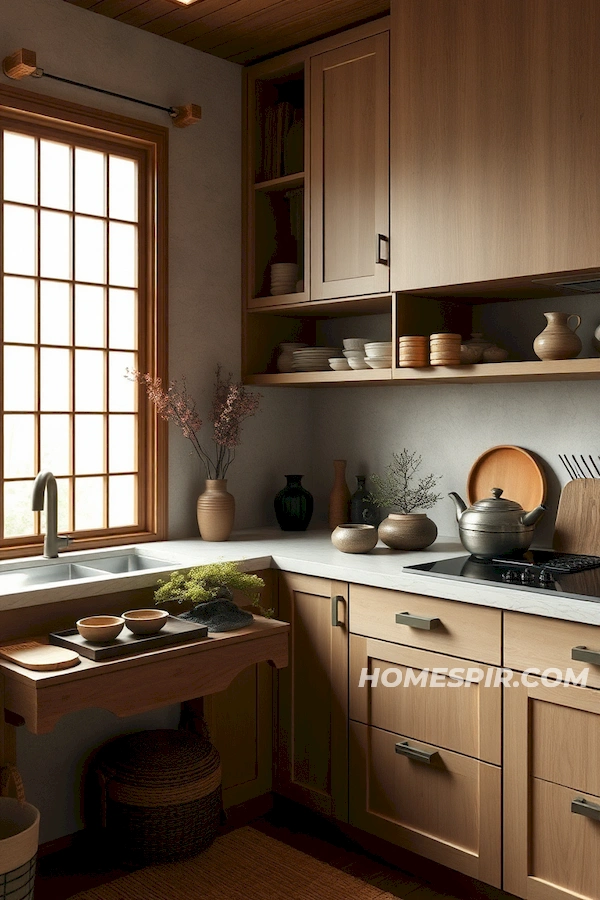 Mindful Design in Japanese-Inspired Kitchen