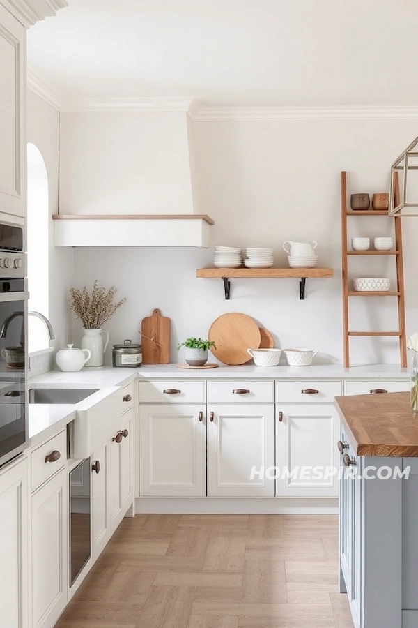 Minimalist French Kitchen with Wooden Decor