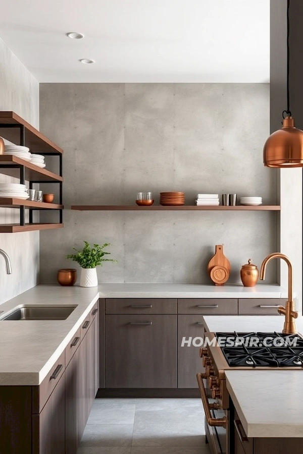 Minimalist Kitchen with Industrial Raw Touch