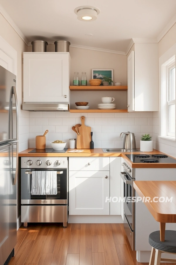 Minimalist Pastel Tiny Kitchen