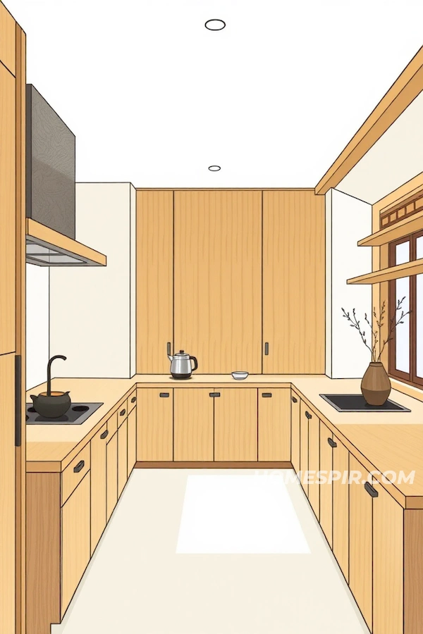 Minimalist Warm Japanese Kitchen Aesthetic