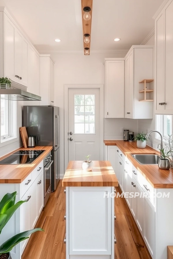 Minimalist Zen Kitchen with Indoor Fountain