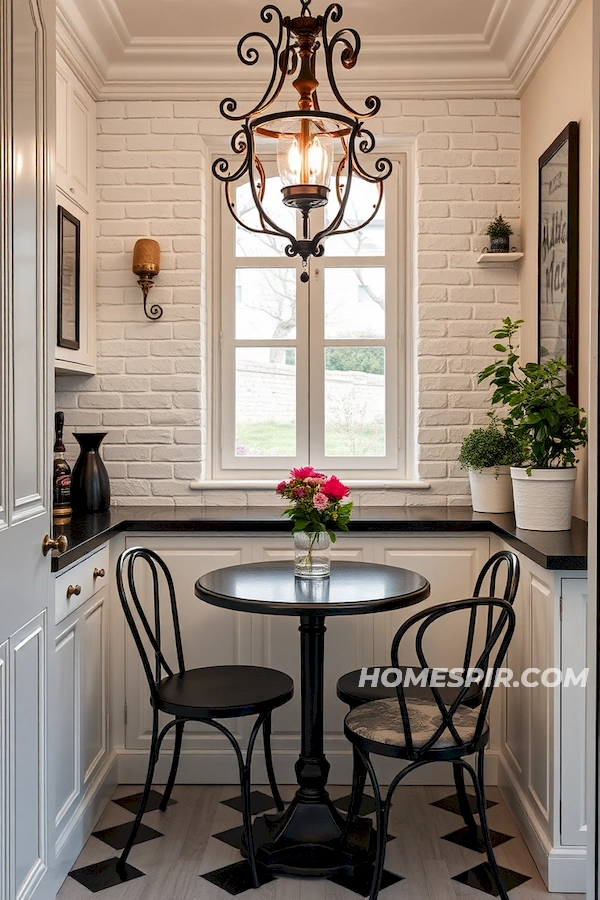 Modern Black-Stone Countertops in Parisian Nook