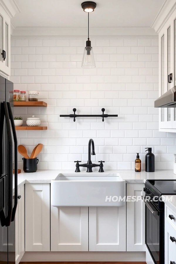 Modern Cabinets Enhanced by Glass Pendant Lights